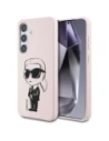 Etui Karl Lagerfeld Silicone Graffiti Ikonik Printed Logo MagSafe do Samsung Galaxy S25 różowy