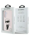 Etui Karl Lagerfeld Silicone Graffiti Ikonik Printed Logo MagSafe do Samsung Galaxy S25 różowy