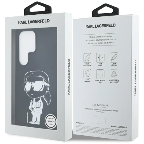 Kup Karl Lagerfeld Szilikon Graffiti Ikonik Nyomtatott Logó MagSafe Samsung Galaxy S25 Ultra fekete - KLD21923 - {ean13} - Sklep Home Screen