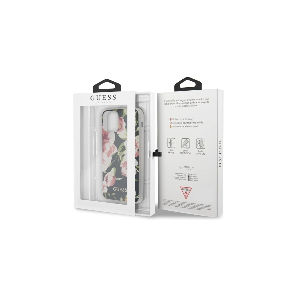 Etui Guess GUHCN65IMLFL03 Apple iPhone 11 Pro Max granatowy/navy N°3 Flower Collection