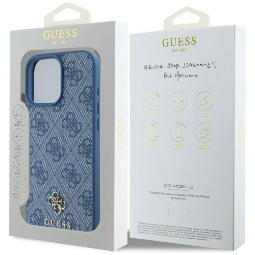 Kup Etui Guess HC PU 4G Small 4G a Classic pro Apple iPhone 16 Pro MagSafe modré - GUE4328 - {ean13} - Sklep Home Screen