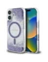 Etui Guess HC Resin Bottom Glitter do Apple iPhone 16 MagSafe fialové