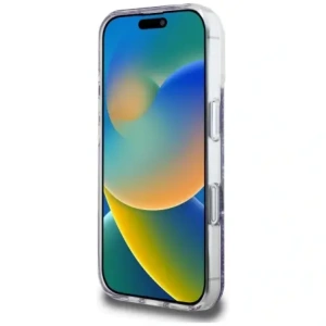 Etui Guess HC Resin Bottom Glitter do Apple iPhone 16 MagSafe fioletowy