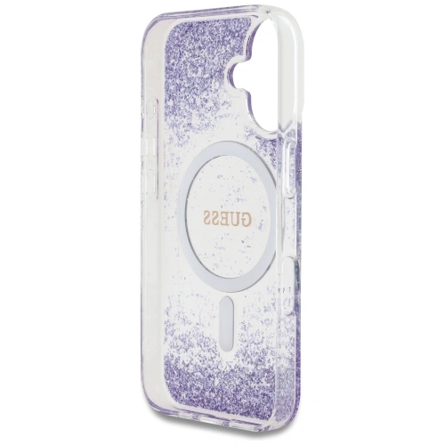 Buy Guess HC Resin Bottom Glitter Apple iPhone 16 MagSafe purple - GUE4331 - {ean13} - Home Screen Store Europe