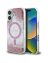 Guess HC Resin Bottom Glitter Apple iPhone 16 MagSafe roz