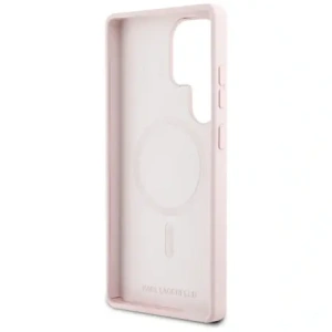 Etui Karl Lagerfeld Silicone Graffiti Ikonik Printed Logo MagSafe do Samsung Galaxy S25 Ultra różowy