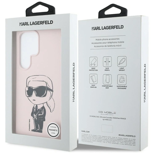 Buy Karl Lagerfeld Silicone Graffiti Ikonik Printed Logo MagSafe Samsung Galaxy S25 Ultra pink - KLD21924 - {ean13} - Home Screen Store Europe