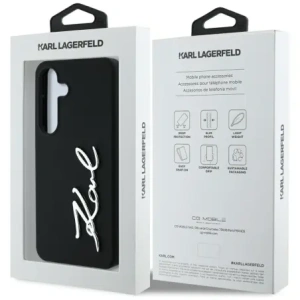 Kup Karl Lagerfeld Logo metalic din silicon Samsung Galaxy S25 negru - KLD21925 - {ean13} - Sklep Home Screen