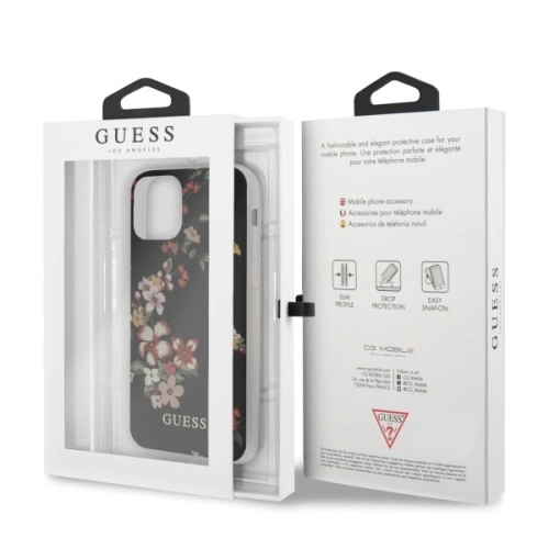 Kup Guess Apple Tasche GUHCN65IMLFL04 iPhone 11 Pro Max schwarz/schwarz N°4 Flower Collection - GUE480BLK - {ean13} - Sklep Home Screen
