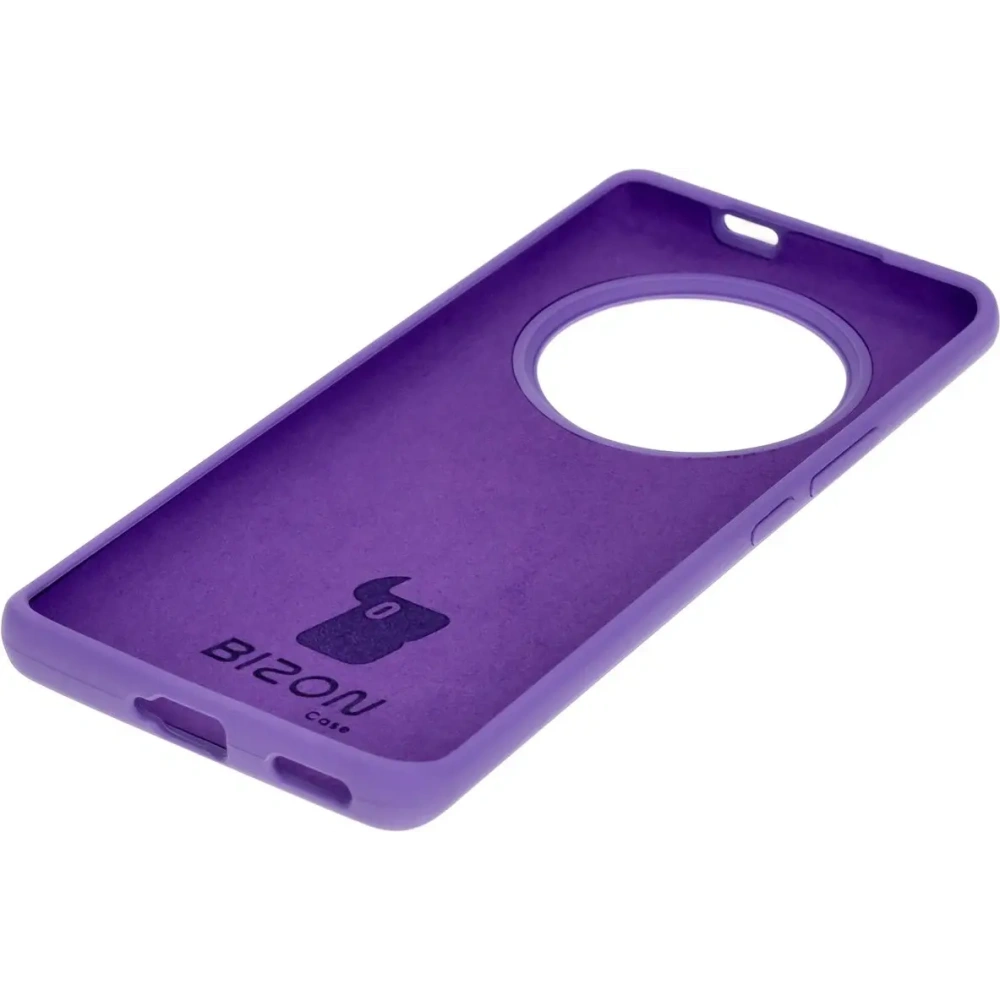 Silikonowe etui Bizon Soft Case do Honor Magic7 Lite fioletowe