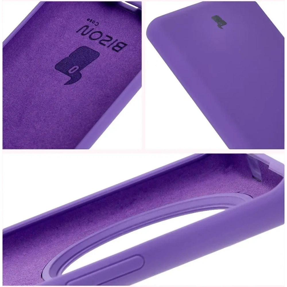Silikonowe etui Bizon Soft Case do Honor Magic7 Lite fioletowe