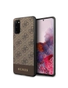 Kup Etui Guess GUHCS62G4GLBR Samsung Galaxy S20 G980 brązowy/brown hard case 4G Stripe Collection - GUE483BR - {ean13} - Sklep Home Screen