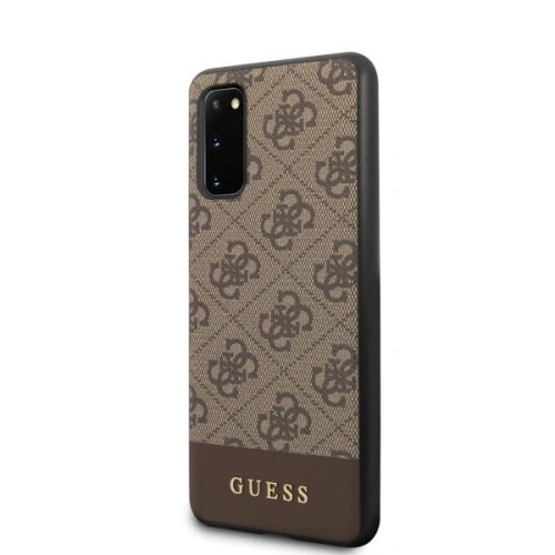 Kup Etui Guess GUHCS62G4GLBR Samsung Galaxy S20 G980 brązowy/brown hard case 4G Stripe Collection - GUE483BR - {ean13} - Sklep Home Screen