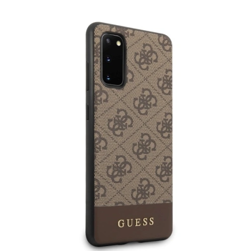 Kup Etui Guess GUHCS62G4GLBR Samsung Galaxy S20 G980 brązowy/brown hard case 4G Stripe Collection - GUE483BR - {ean13} - Sklep Home Screen