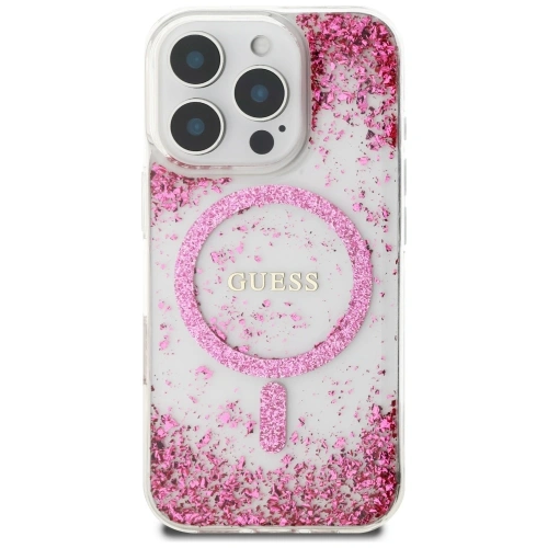 Kup Etui Guess HC Resin Bottom Glitter do Apple iPhone 16 Pro MagSafe růžové - GUE4336 - {ean13} - Sklep Home Screen