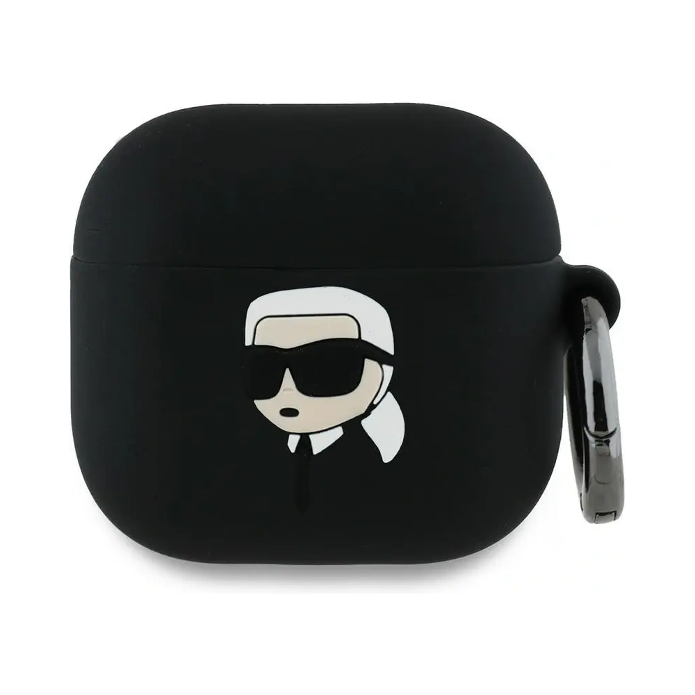 Etui Karl Lagerfeld KLA4RUNIKK Apple AirPods 4 cover Silicone Karl Head 3D czarny/black