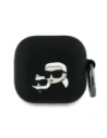Karl Lagerfeld KLA4RUNKCHK Apple AirPods 4 cover Silicone Karl&Chaupette Head 3D black