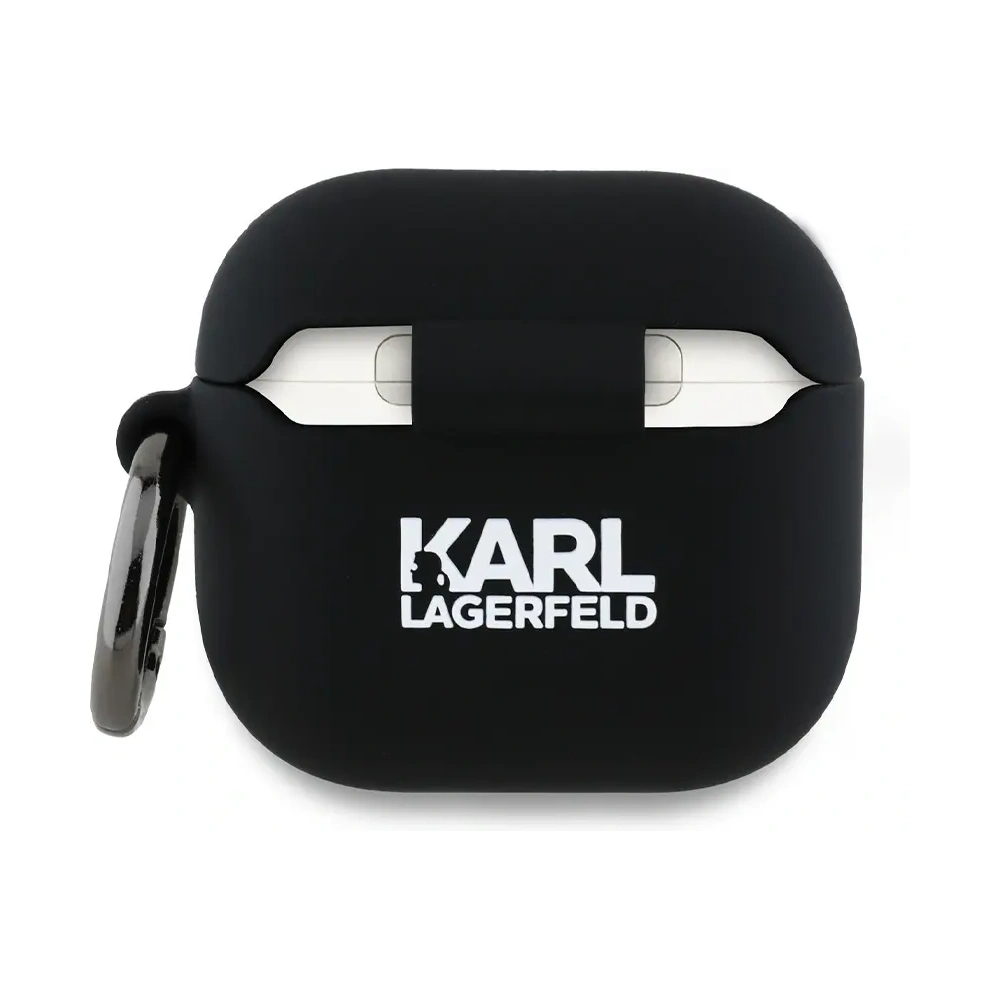 Etui Karl Lagerfeld KLA4RUNKCHK Apple AirPods 4 cover Silicone Karl&Chaupette Head 3D czarny/black