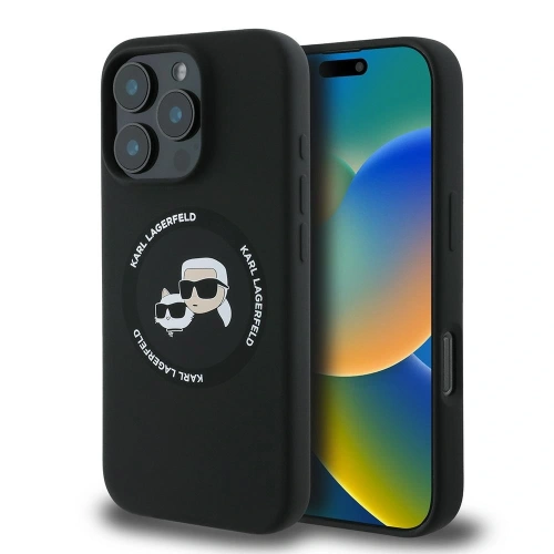 Kup Etui Karl Lagerfeld KLHMP16LSKCHTCK Apple iPhone 16 Pro hardcase Silicone Karl&Choupette Heads MagSafe czarny/black - KLD21931 - {ean13} - Sklep Home Screen