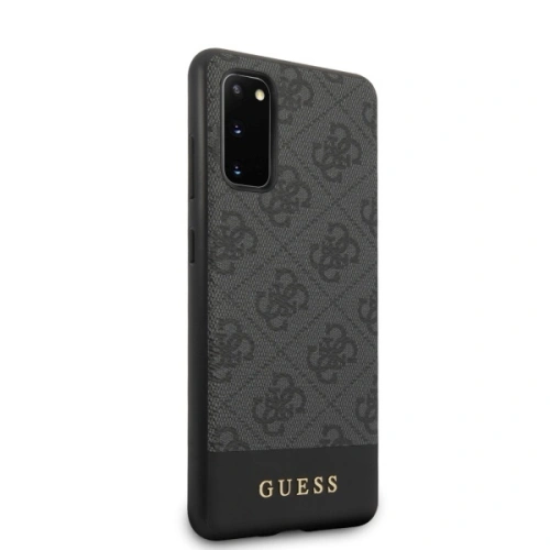 Buy Guess GUHCS62G4GLGR Samsung Galaxy S20 G980 grey hard case 4G Stripe Collection - GUE484GRY - {ean13} - Home Screen Store Europe