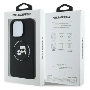 Kup Etui Karl Lagerfeld KLHMP16LSKCHTCK Apple iPhone 16 Pro hardcase Silicone Karl&Choupette Heads MagSafe czarny/black - KLD21931 - {ean13} - Sklep Home Screen