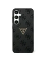 Etui Guess Hot Stamp 4G Pattern Triangle Metal Logo do Samsung Galaxy S25 černý