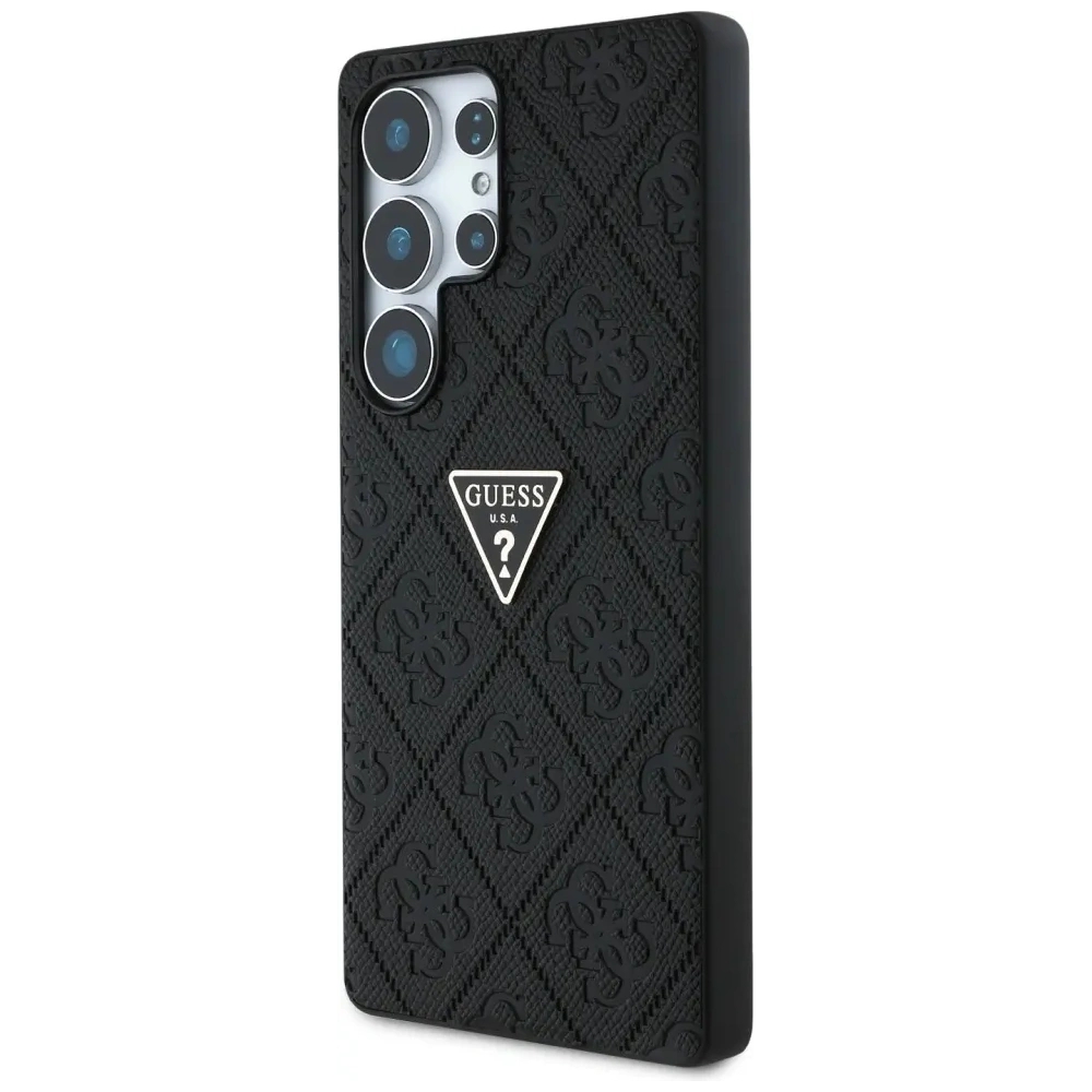 Etui Guess Hot Stamp 4G Pattern Triangle Metal Logo do Samsung Galaxy S25 Ultra czarny
