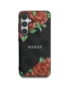 Kup Guess Piele 4G Imprimare cu Flori Logo Metalic Clasic MagSafe Samsung Galaxy S25 negru - GUE4345 - {ean13} - Sklep Home Screen