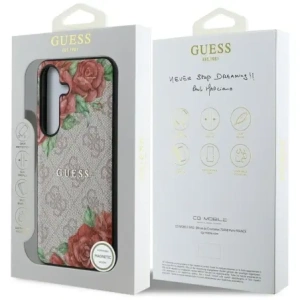 Kup Guess Piele 4G Flori Imprimare Metal Logo Clasic MagSafe Samsung Galaxy S25 roz - GUE4346 - {ean13} - Sklep Home Screen