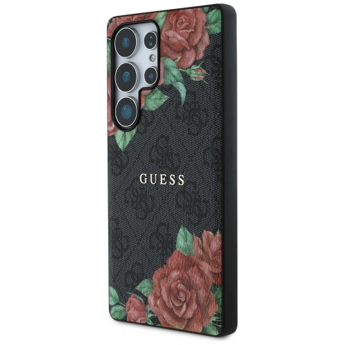Kup Guess Piele 4G Flori Print Metal Clasic Logo MagSafe Samsung Galaxy S25 Ultra negru - GUE4347 - {ean13} - Sklep Home Screen