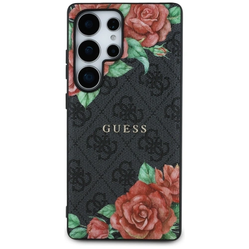 Kup Guess Piele 4G Flori Print Metal Clasic Logo MagSafe Samsung Galaxy S25 Ultra negru - GUE4347 - {ean13} - Sklep Home Screen