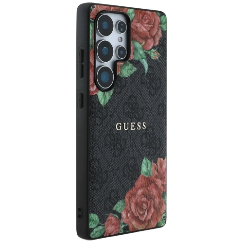 Kup Guess Piele 4G Flori Print Metal Clasic Logo MagSafe Samsung Galaxy S25 Ultra negru - GUE4347 - {ean13} - Sklep Home Screen