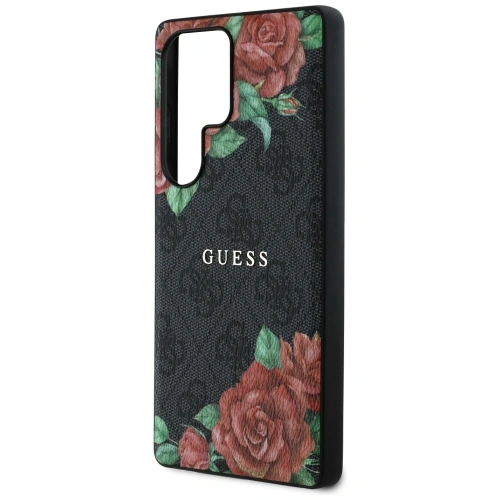Kup Guess Piele 4G Flori Print Metal Clasic Logo MagSafe Samsung Galaxy S25 Ultra negru - GUE4347 - {ean13} - Sklep Home Screen