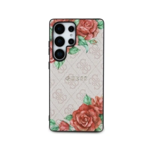 Kup Guess Bőr 4G Virág Mintás Fém Klasszikus Logó MagSafe Samsung Galaxy S25 Ultra rózsaszín - 3666339449292 - {ean13} - Sklep Home Screen