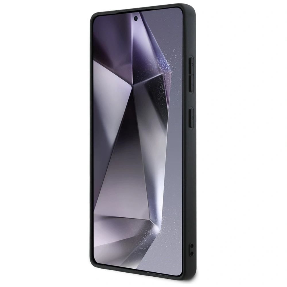 Etui Guess Leather 4G Flowers Print Metal Classic Logo MagSafe Samsung Galaxy S25 Ultra różowy