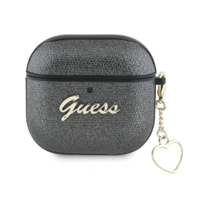 Kup Guess Metallic Script Charm Apple AirPods 4 schwarz - 3666339452032 - {ean13} - Sklep Home Screen
