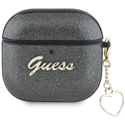 Buy Guess Metallic Script Charm Apple AirPods 4 black - 3666339452032 - {ean13} - Home Screen Store Europe