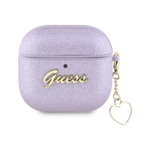 Kup Guess Charm din Script Metalic Apple AirPods 4 violet - 3666339452063 - {ean13} - Sklep Home Screen