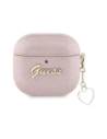 Etui Guess Metallic Script Charm do Apple AirPods 4 růžové