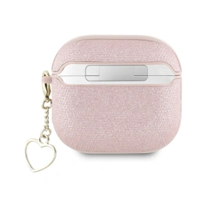 Kup Guess Metallic Script Charm Apple AirPods 4 pink - 3666339452049 - {ean13} - Sklep Home Screen