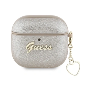 Kup Guess Metallic Script Charm Apple AirPods 4 gold - 3666339452056 - {ean13} - Sklep Home Screen