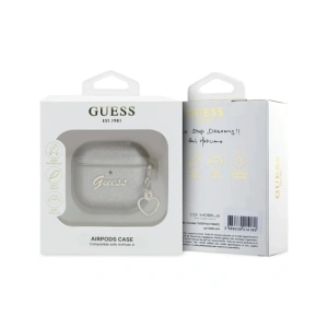 Kup Guess Metallic Script Charm Apple AirPods 4 gold - 3666339452056 - {ean13} - Sklep Home Screen