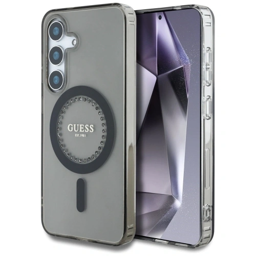 Kup Guess Rhinestones Imprimat Logo Clasic MagSafe Samsung Galaxy S25 negru - 3666339449520 - {ean13} - Sklep Home Screen