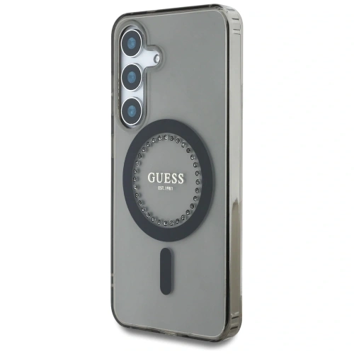 Kup Guess Rhinestones Imprimat Logo Clasic MagSafe Samsung Galaxy S25 negru - 3666339449520 - {ean13} - Sklep Home Screen