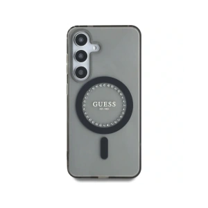 Kup Guess Rhinestones Imprimat Logo Clasic MagSafe Samsung Galaxy S25 negru - 3666339449520 - {ean13} - Sklep Home Screen