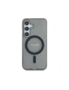 Kup Etui Guess s kamínky s tištěným klasickým logem MagSafe Samsung Galaxy S25 černé - 3666339449520 - {ean13} - Sklep Home Screen