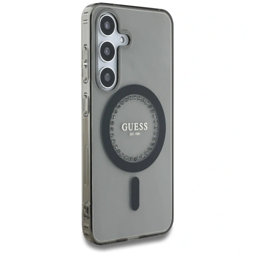 Kup Guess Rhinestones Imprimat Logo Clasic MagSafe Samsung Galaxy S25 negru - 3666339449520 - {ean13} - Sklep Home Screen