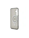 Kup Etui Guess s kamínky s tištěným klasickým logem MagSafe Samsung Galaxy S25 černé - 3666339449520 - {ean13} - Sklep Home Screen