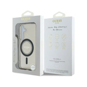 Kup Guess Rhinestones Imprimat Logo Clasic MagSafe Samsung Galaxy S25 negru - 3666339449520 - {ean13} - Sklep Home Screen