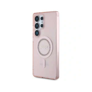 Kup Guess Strass imprimate cu logo clasic MagSafe Samsung Galaxy S25 Ultra roz - 3666339449551 - {ean13} - Sklep Home Screen